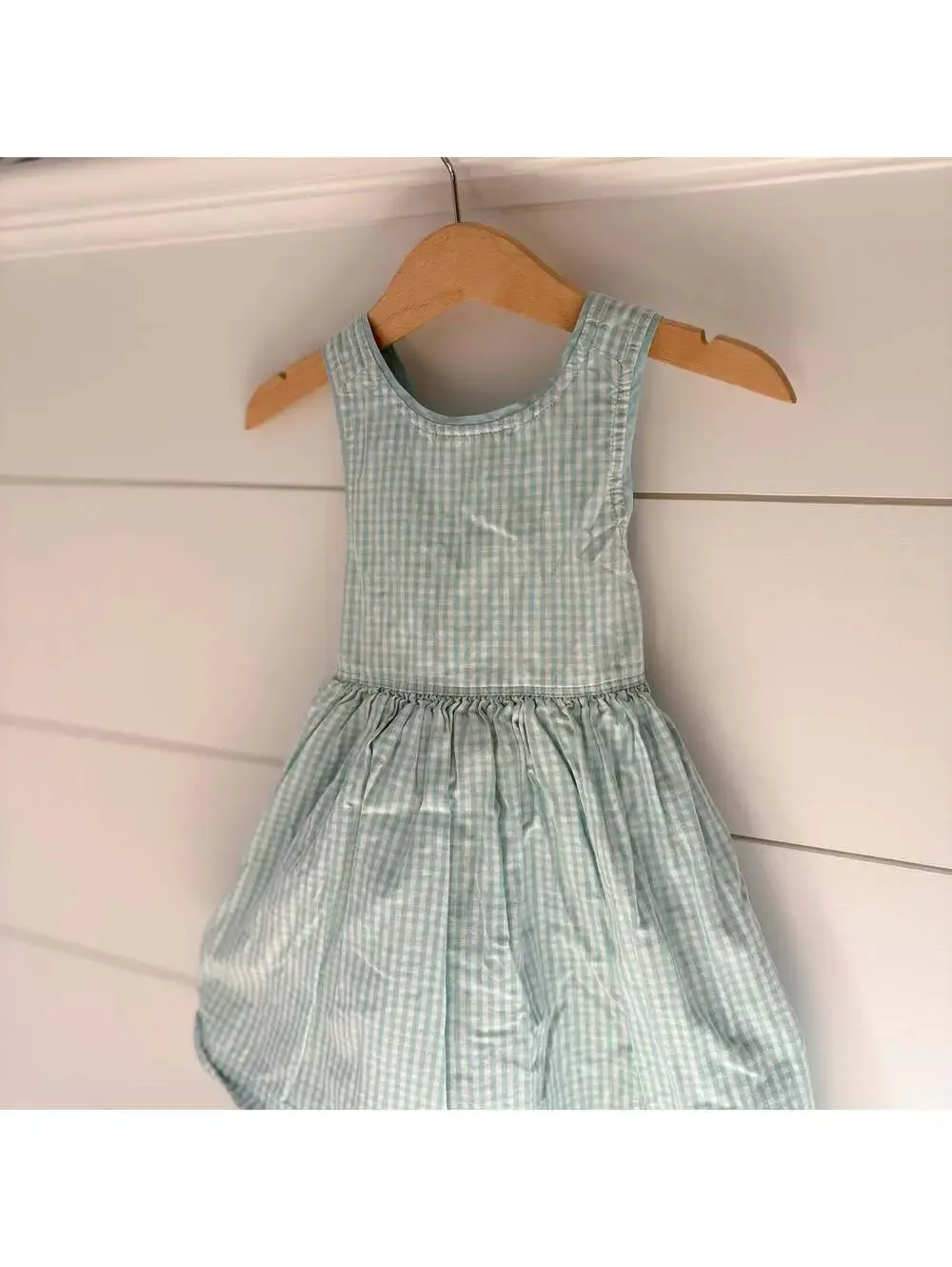 vintage baby gap blue gingham dress
